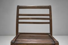 Ren Gabriel Set of Four Model 103 Oak Dining Chairs by Ren Gabriel France 20th Century - 4454975