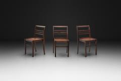 Ren Gabriel Set of Three Model 103 Oak Side Chairs by Ren Gabriel France 1940s - 4785191