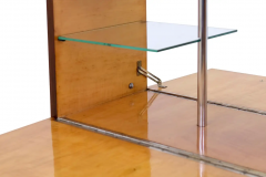 Ren Herbst Art Deco Double Face Steel Tube Bar Furniture with Wooden Case by Ren Herbst - 2746275