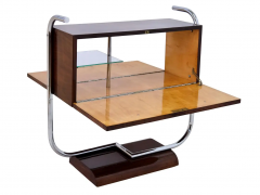 Ren Herbst Art Deco Double Face Steel Tube Bar Furniture with Wooden Case by Ren Herbst - 2746296