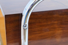Ren Herbst Art Deco Double Face Steel Tube Bar Furniture with Wooden Case by Ren Herbst - 2746312