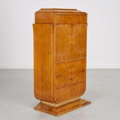 Ren Herbst BURLED ELM ART DECO PERIOD SECRETARY CABINET ATTRIBUTED TO RENE HERBST - 3474741