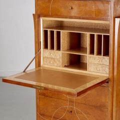 Ren Herbst BURLED ELM ART DECO PERIOD SECRETARY CABINET ATTRIBUTED TO RENE HERBST - 3474754