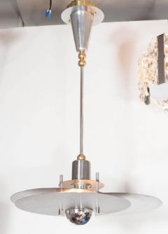 Ren Herbst Sculptural Bauhaus Style Mid Century Modernist Chandelier by Rene Herbst - 1461228