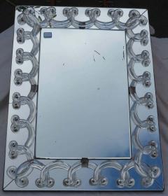 Ren Lalique Lalique Co 1950 Art Deco Mirror in Foliages Signed Lalique - 2323157