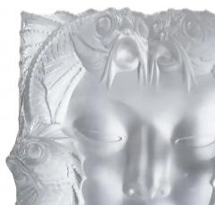 Ren Lalique Lalique Co Acrylic Plaque on Stand After Laliques Masque de Femme  - 3609284