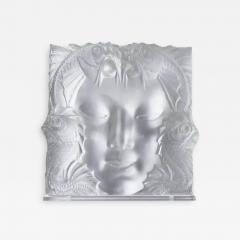 Ren Lalique Lalique Co Acrylic Plaque on Stand After Laliques Masque de Femme  - 3610762