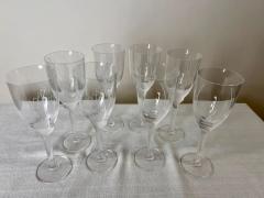 Ren Lalique Lalique Co Art Deco Lalique Champagne glasses or flutes with angel Model 13645 Set of 8 - 3872566