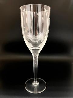 Ren Lalique Lalique Co Art Deco Lalique Champagne glasses or flutes with angel Model 13645 Set of 8 - 3872567