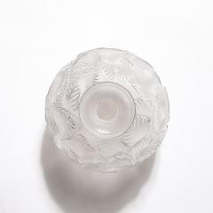 Ren Lalique Lalique Co Art Deco Molded Frosted Glass Vase Ormeaux signed Lalique - 4231160