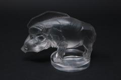 Ren Lalique Lalique Co Art Deco Ren Lalique Clear Glass Sanglier Boar Mascot - 1786481