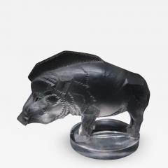 Ren Lalique Lalique Co Art Deco Ren Lalique Clear Glass Sanglier Boar Mascot - 1788629