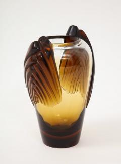 Ren Lalique Lalique Co Art Deco style smoked glass Marrakech vase by Lalique - 1669146