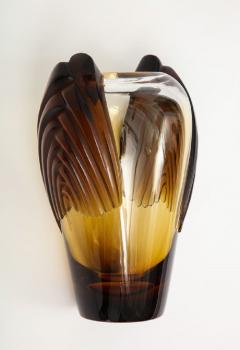 Ren Lalique Lalique Co Art Deco style smoked glass Marrakech vase by Lalique - 1669152