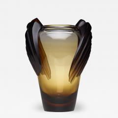 Ren Lalique Lalique Co Art Deco style smoked glass Marrakech vase by Lalique - 1670515