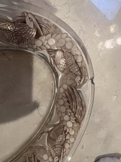 Ren Lalique Lalique Co BEAUTIFUL ART DECO PHEASANT PATTERN RENE LALIQUE GLASS PLATTER - 3995047