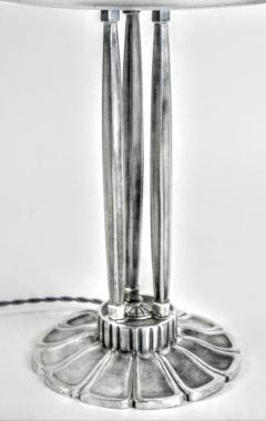 Ren Lalique Lalique Co French Art Deco Table Lamp Signed by R Lalique Dahlias  - 3941079