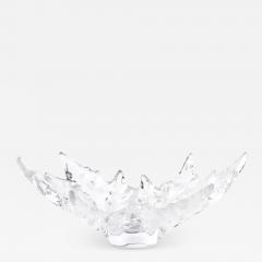 Ren Lalique Lalique Co Mid Century Modernist Crystal Champs lys es Centerpiece Bowl signed Lalique - 4719821