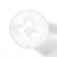 Ren Lalique Lalique Co Mid Century Modernist Frosted Crystal Thebes Vase signed Lalique - 4623061