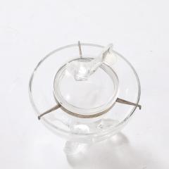 Ren Lalique Lalique Co Mid Century Modernist Igor Pattern Crystal Caviar Serving Bowl signed Lalique - 4162147