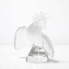 Ren Lalique Lalique Co Mid Century Modernist Sculptural Crystal Cockatiel Sculpture Signed Lalique - 4622635