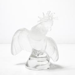 Ren Lalique Lalique Co Mid Century Modernist Sculptural Crystal Cockatiel Sculpture Signed Lalique - 4622638