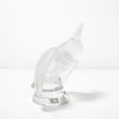 Ren Lalique Lalique Co Mid Century Modernist Sculptural Crystal Cockatiel Sculpture Signed Lalique - 4622639