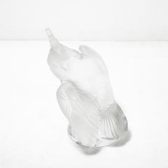 Ren Lalique Lalique Co Mid Century Modernist Sculptural Crystal Cockatiel Sculpture Signed Lalique - 4622660