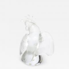 Ren Lalique Lalique Co Mid Century Modernist Sculptural Crystal Cockatiel Sculpture Signed Lalique - 4623412