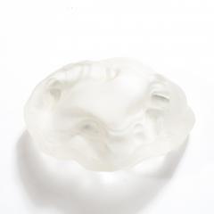 Ren Lalique Lalique Co MidCentury Frosted Glass Sleeping Beauty Sculptural Nude Dish Signed R Lalique - 4623055