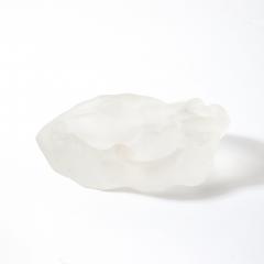Ren Lalique Lalique Co MidCentury Frosted Glass Sleeping Beauty Sculptural Nude Dish Signed R Lalique - 4623057