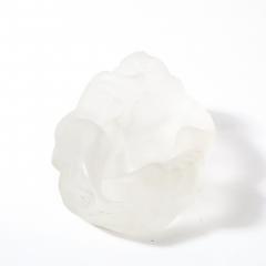 Ren Lalique Lalique Co MidCentury Frosted Glass Sleeping Beauty Sculptural Nude Dish Signed R Lalique - 4623080