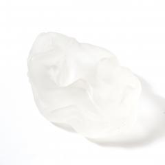 Ren Lalique Lalique Co MidCentury Frosted Glass Sleeping Beauty Sculptural Nude Dish Signed R Lalique - 4623082