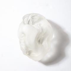 Ren Lalique Lalique Co MidCentury Frosted Glass Sleeping Beauty Sculptural Nude Dish Signed R Lalique - 4623085