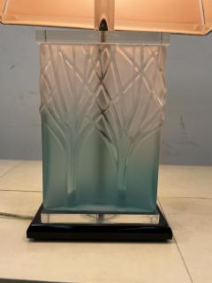 Ren Lalique Lalique Co POST MODERN ART DECO REVIVAL CAST FOREST GLASS LAMPS IN THE MANNER OF LALIQUE - 3301214