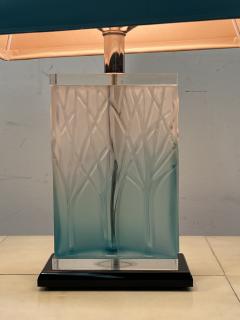 Ren Lalique Lalique Co POST MODERN ART DECO REVIVAL CAST FOREST GLASS LAMPS IN THE MANNER OF LALIQUE - 3301219