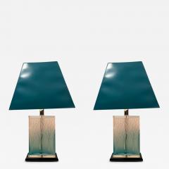 Ren Lalique Lalique Co POST MODERN ART DECO REVIVAL CAST FOREST GLASS LAMPS IN THE MANNER OF LALIQUE - 3302500