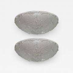 Ren Lalique Lalique Co Pair of Charmes Art Deco Wall Sconces by Rene Lalique - 1447123