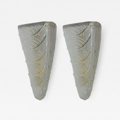 Ren Lalique Lalique Co Pair of Noisetier Art Deco Wall Sconces by Rene Lalique - 1447124