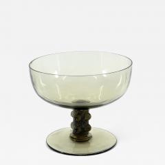 Ren Lalique Lalique Co R Lalique Saint Denis Smoke Grey Glass Tazza No 388 - 4766009