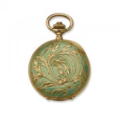 Ren Lalique Lalique Co Ren Lalique Art Nouveau Enamel and 18K Gold Marguerite Pendant Watch - 3499836