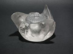 Ren Lalique Lalique Co Ren Lalique Clear Frosted Glass Trois Papillons Inkwell - 2006182