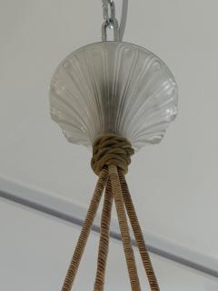 Ren Lalique Lalique Co Ren Lalique French Art Deco moulded glass pendant chandelier circa 1925 1935 - 4594431