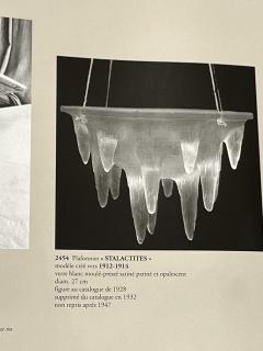 Ren Lalique Lalique Co Ren Lalique French Art Deco moulded glass pendant chandelier circa 1925 1935 - 4594434