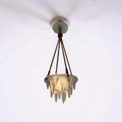 Ren Lalique Lalique Co Ren Lalique French Art Deco moulded glass pendant chandelier circa 1925 1935 - 4594973