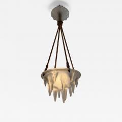 Ren Lalique Lalique Co Ren Lalique French Art Deco moulded glass pendant chandelier circa 1925 1935 - 4594975