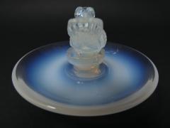 Ren Lalique Lalique Co Ren Lalique Opalescent Glass Deux Colombes Cendrier Ashtray - 2005956