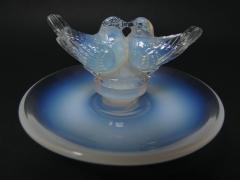Ren Lalique Lalique Co Ren Lalique Opalescent Glass Deux Colombes Cendrier Ashtray - 2005957