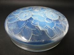 Ren Lalique Lalique Co Ren Lalique Opalescent Glass Trois Dahlias Box - 1849754