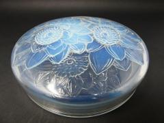 Ren Lalique Lalique Co Ren Lalique Opalescent Glass Trois Dahlias Box - 1849758